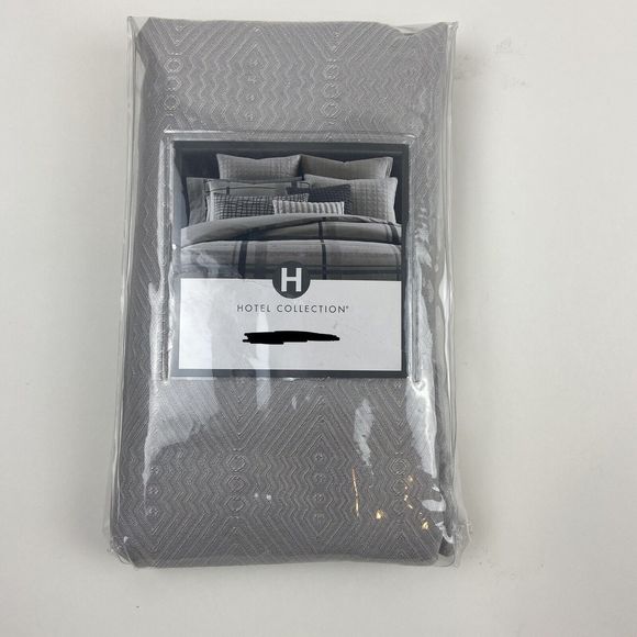 Hotel Collection Keystone Light Grey Euro Sham - Picture 5 of 7